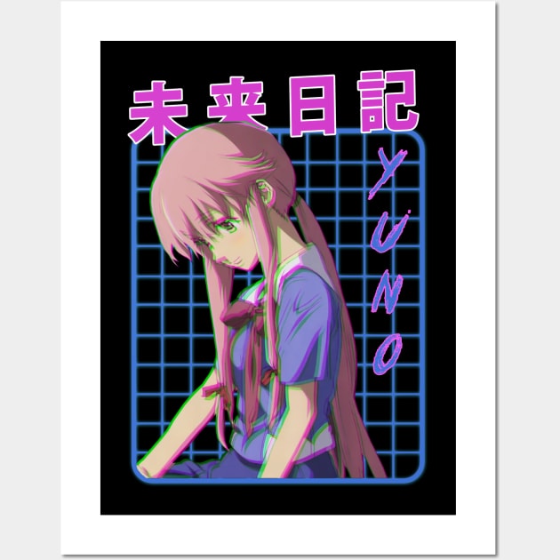 Yuno Gasai Love And Madness Collide Wall Art by A Cyborg Fairy